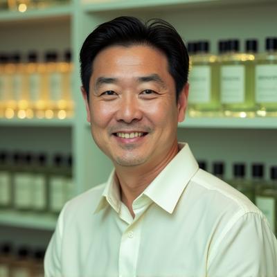 ボタニカ工房のマスター調香師、田中雅彦のポートレート